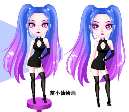 時(shí)尚性感動(dòng)漫小姐姐插畫