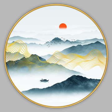 抽象山水画