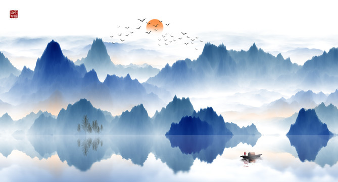 水墨山水畫