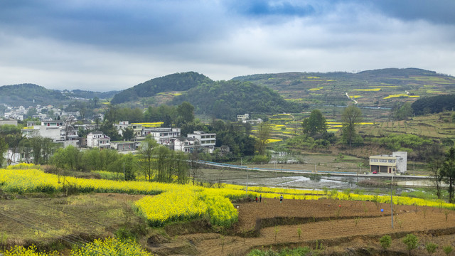 春天美丽的乡村田园