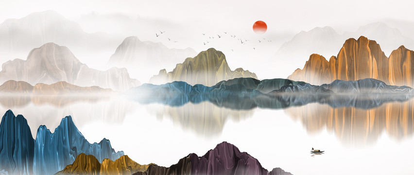 新中式山水畫