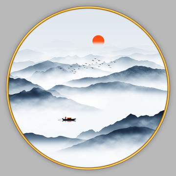 禅意山水画