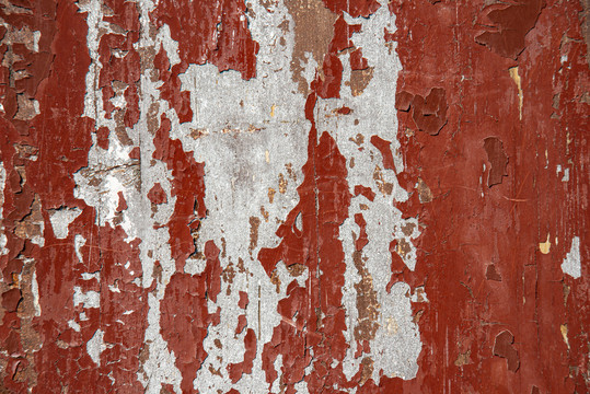 旧红木门斑驳