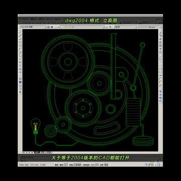 齿轮主题CAD立面图