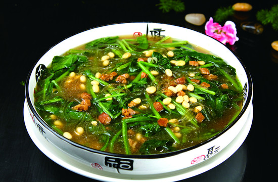 菠菜黄豆粉