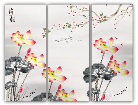 國(guó)畫荷花