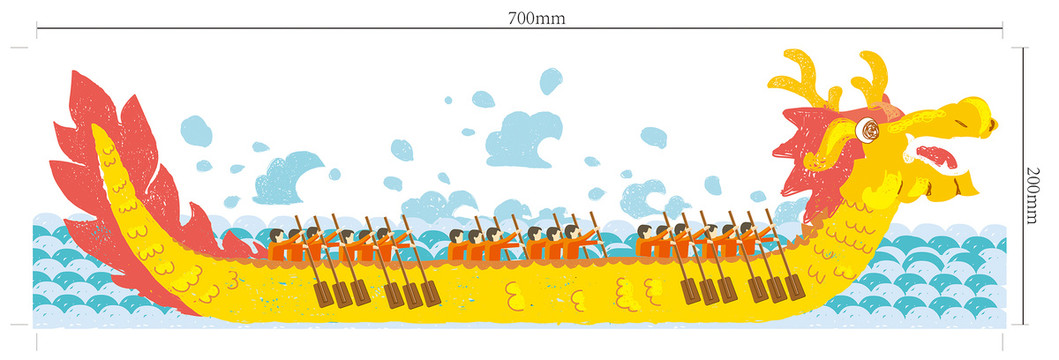 端午龙舟卡通美陈