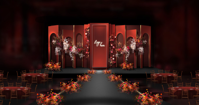 紅色現(xiàn)代婚禮