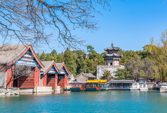 北京颐和园建筑风景