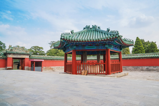 北京天坛公园的古建筑和旅游风光