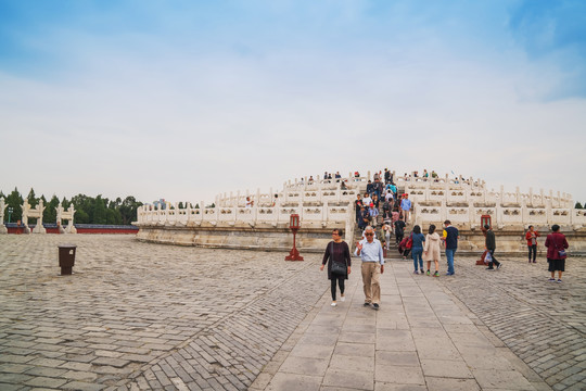 北京天坛公园古建筑和旅游风光