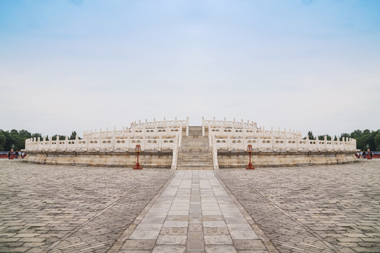 北京天坛公园古建筑和旅游风光