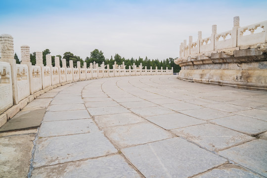 北京天坛公园古建筑和旅游风光