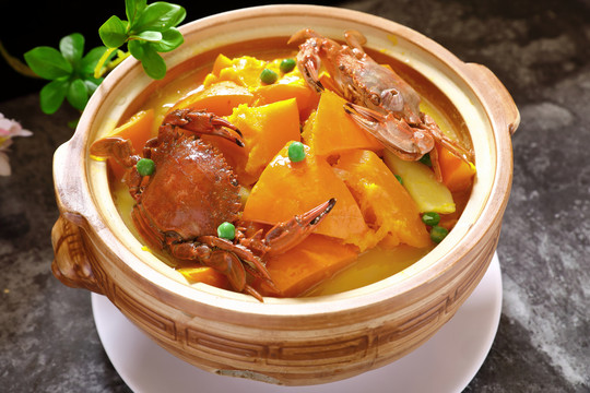 金瓜土豆燉蟹子