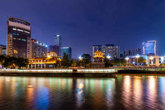 成都合江亭九眼桥夜景