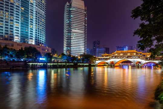 成都合江亭九眼桥夜景