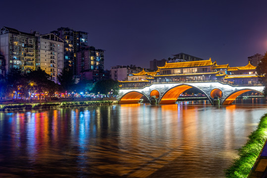 成都合江亭九眼桥夜景