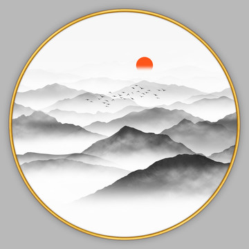 山水裝飾畫