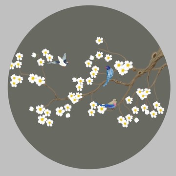 手繪花鳥