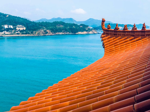 大海寺庙廊檐