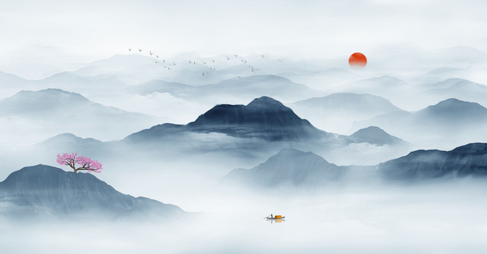 水墨山水畫