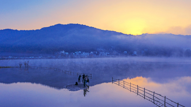 黄山奇墅湖风景