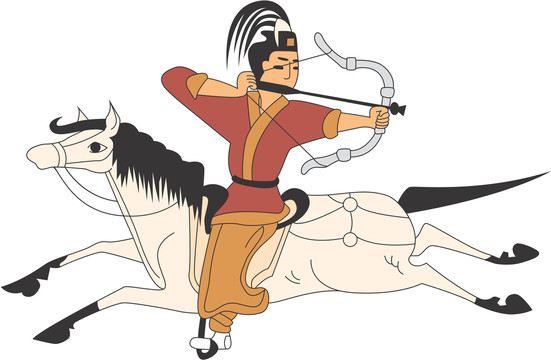 手繪騎馬插圖