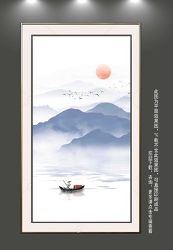 山水裝飾畫掛畫