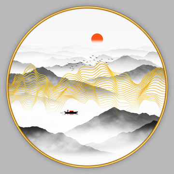 抽象線(xiàn)條山水畫(huà)