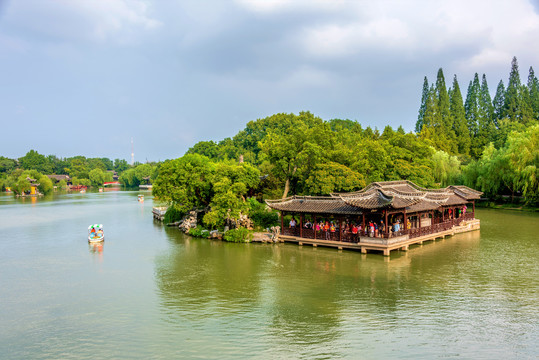 中国江苏扬州瘦西湖风景区凫庄