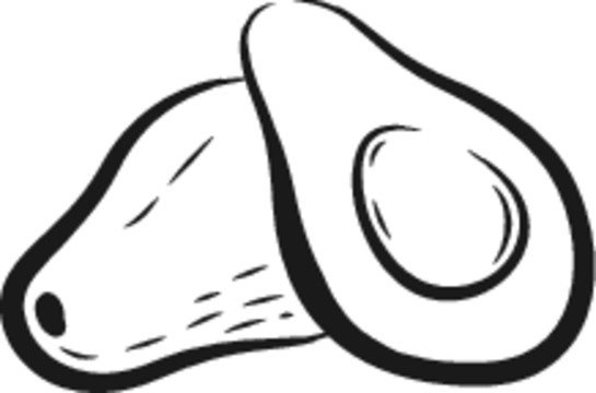 牛油果矢量簡(jiǎn)筆畫