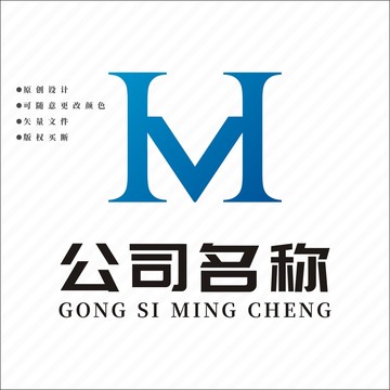 字母HMLOGO标志