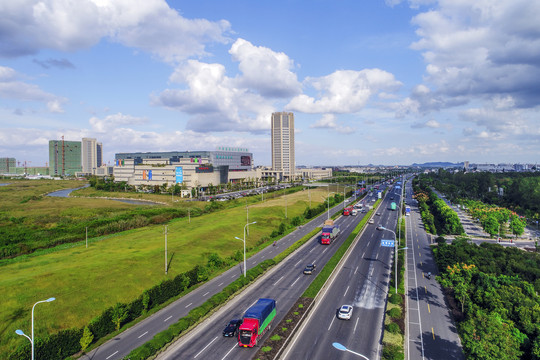 慈溪中横线道路风光