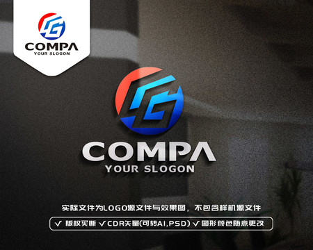 CG字母标志LOGO