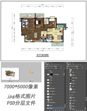 楼房家装彩色平面图