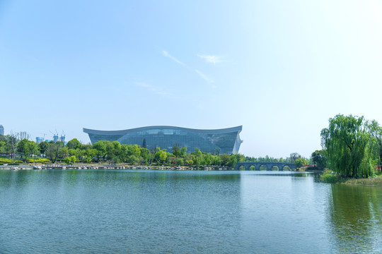 成都锦城湖公园生态湖
