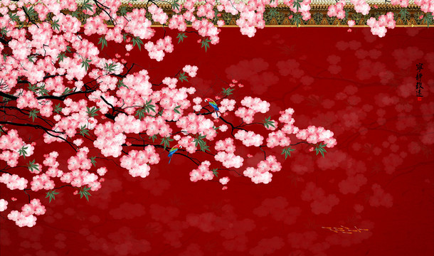 花鳥(niǎo)背景墻