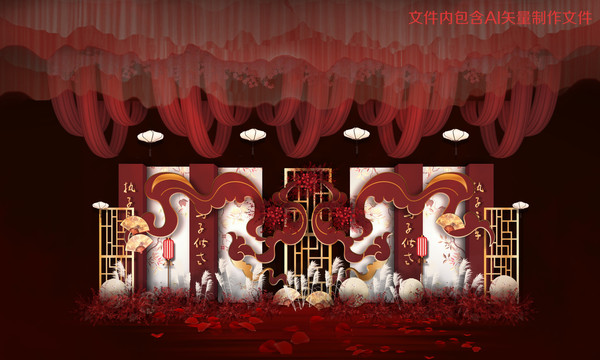 新中式婚禮迎賓區(qū)