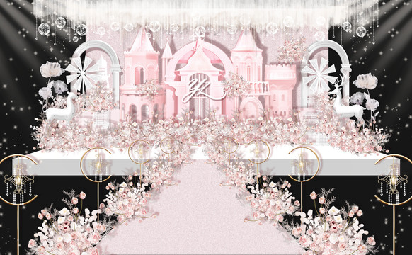 粉色童话城堡婚礼