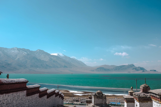 西藏那曲山川湖泊村庄