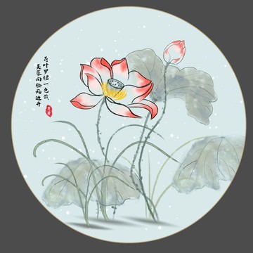 莲花挂画