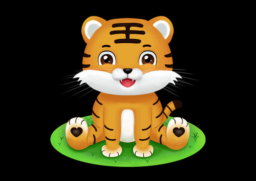 卡通虎插畫