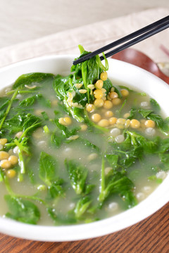豆湯豌豆尖