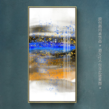 輕奢抽象油畫玄關(guān)裝飾畫