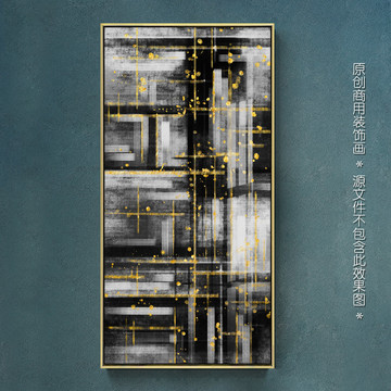 輕奢抽象油畫玄關(guān)裝飾畫