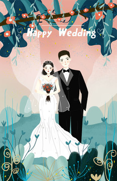 婚禮插畫設(shè)計