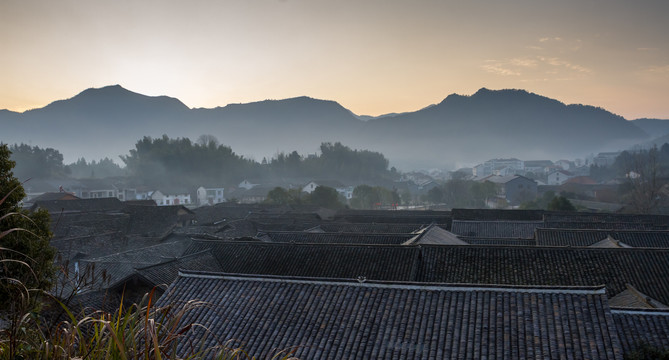 湖南岳阳张谷英村全景