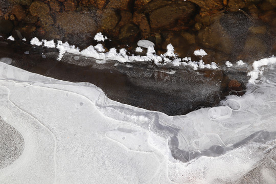 冰冻的河面