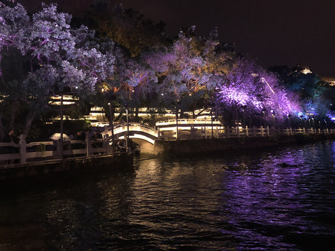 柳江夜色垂釣