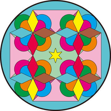 染色玻璃花紋